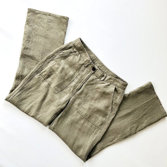 LL Bean linen convertible pants/capris - Picture 1 of 10